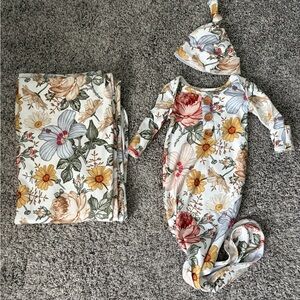 Caden Lane Floral Baby Outfit